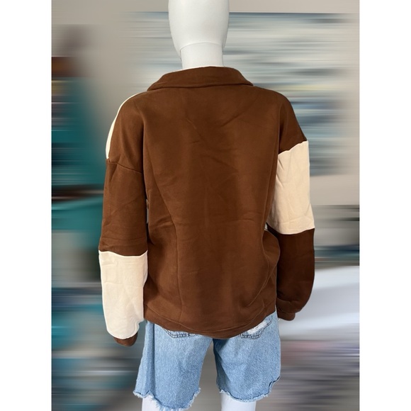 POLAGRAM Color block pull over top S M L - Picture 4 of 6